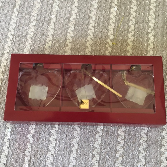 Mikasa Heart Classic 3 heart Christmas ornaments - Picture 2 of 10